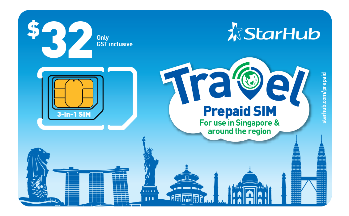 Travel Prepaid SIM - $32